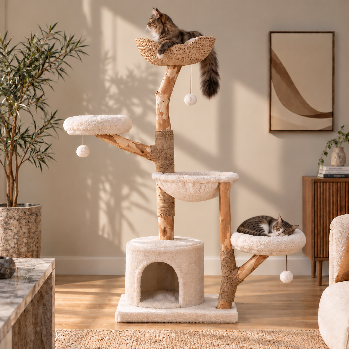 Arbre à chat en bois - Sora Capilya